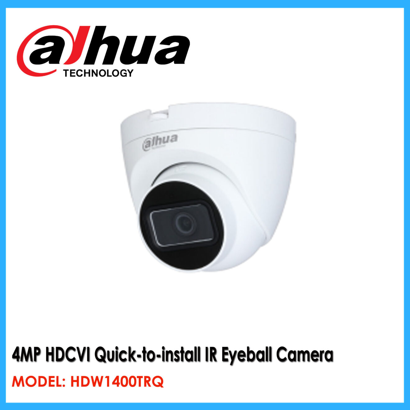 كاميرا مراقبة داهوا، HDW1400TRQ، ميكروفون مدمج (-A)، 4 MP