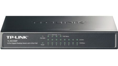 تي بي لينك TP-Link ،SG1008P ،Switch، حماية الطاقة، مراقبة فعالة