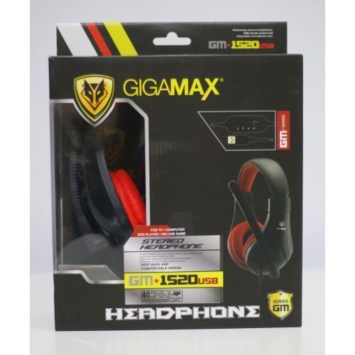 GM1520 ،USB Headphone، Gigamax، سماعات رأس متوافقة مع PC