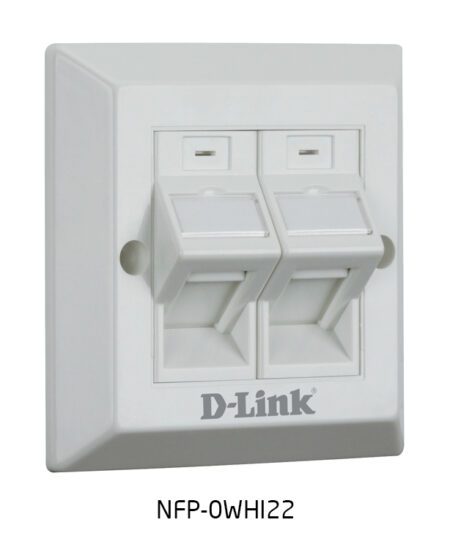 D-LINK، لوحة NFP-0WHI22، منافذ مزدوجة، لون أبيض