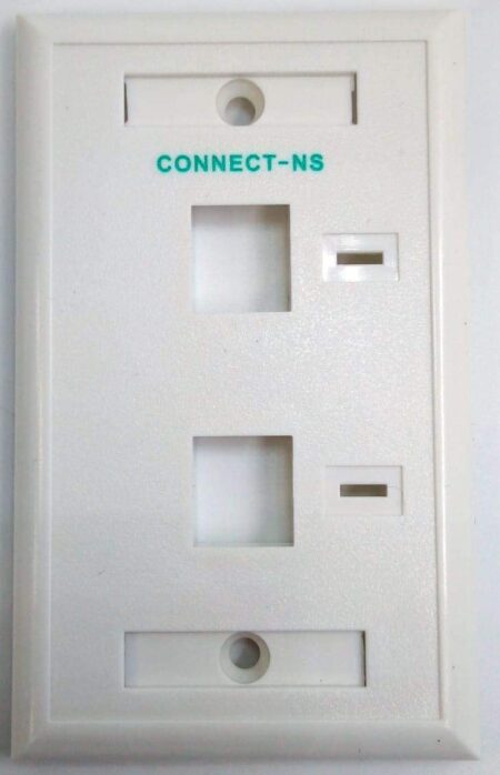 Connect-NS، لوحة حائط AC-SL1131، غطاء داخلي بمنفذين، internal Faceplate