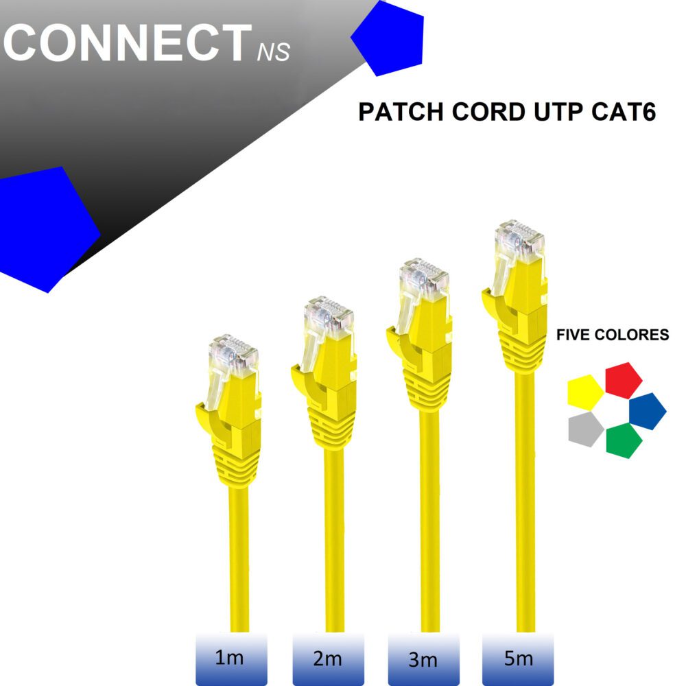 connect-NS، كابل Patch Cord 1M، يوجد 4 أزواج، متوفر جميع المقاسات