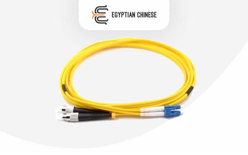FC-Lc-1 كابل فايبر أوبتك FC-LC Single Mode double fiber 3m OM3 - الصورة 1