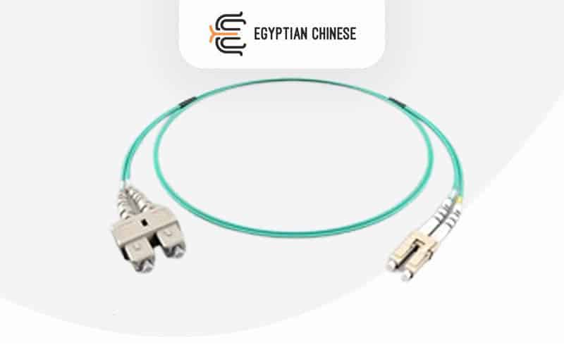 SC-LC-Om3-1 كابل فايبر أوبتكPatch Cord-SC-LC multimode double fiber 1m OM3 - الصورة 1