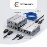 HDMI KVM Extender 60M With Audio – اكستندر HDMI KVM لمسافة 60 متر مع دعم الصوت عبر كابل شبكة Cat5e/Cat6