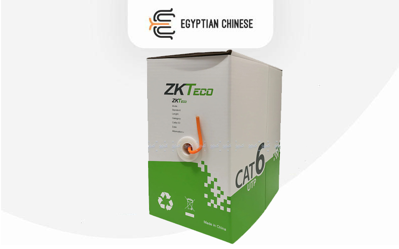 1 ZKTeco CAT6 UTP 305M Network Cable – كابل شبكة ZKTeco CAT6 بطول 305 متر 23AWG للشبكات وكاميرات المراقبة - الصورة 1