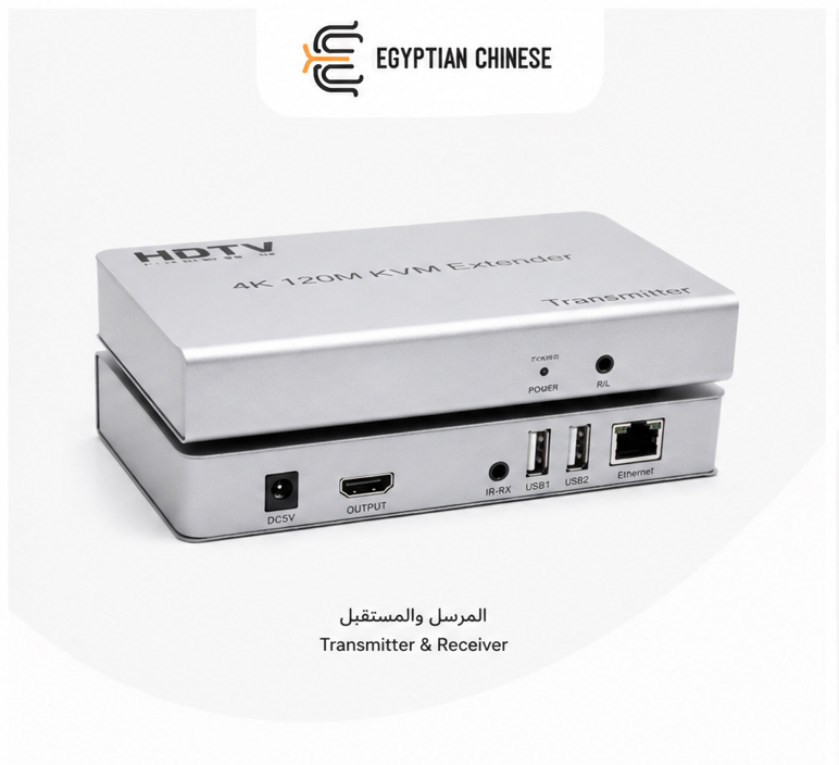 1 HDMI KVM Extender 4K 120M – اكستندر HDMI لمسافة 120 متر عبر كابل شبكة Cat5e/Cat6 - الصورة 1