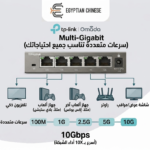 TP-Link Omada DS105X 5-Port 10G Multi-Gigabit Switch – سويتش 5 منافذ 10 جيجابت للشركات والمكاتب