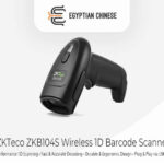 قارئ باركود لاسلكي ZKTeco ZKB104S 1D Wireless Barcode Scanner يدعم USB و2.4GHz للمحلات والمخازن