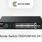 سويتش شبكات Tenda TEG1128P-24-410W – 24-Port Gigabit PoE+ Switch 410W مع 2 Uplink و2 SFP