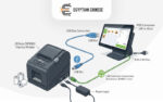 ⁦طابعة فواتير حرارية ZKTeco ZKP8003 مقاس 80 مم Thermal Receipt Printer بسرعة طباعة عالية ودعم USB⁩ - الصورة ⁦3⁩
