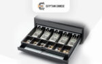 ⁦درج نقود ZKTeco ZKC0508E Cash Drawer بخمس خانات أوراق و8 خانات عملات RJ12⁩ - الصورة ⁦3⁩