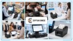 ⁦طابعة فواتير حرارية ZKTeco ZKP8003 مقاس 80 مم Thermal Receipt Printer بسرعة طباعة عالية ودعم USB⁩ - الصورة ⁦2⁩
