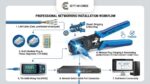 ⁦كماشة كبس شبكات Pro'sKit CP-376KX – أداة 3 في 1 لقص وتجريد وكبس RJ45 / RJ11 / RJ12⁩ - الصورة ⁦2⁩