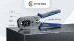 كماشة كبس شبكات Pro'sKit CP-376KX – أداة 3 في 1 لقص وتجريد وكبس RJ45 / RJ11 / RJ12