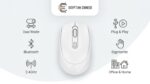 ماوس لاسلكي Dual-Mode Bluetooth + 2.4GHz – Wireless Mouse مريح للاستخدام مع اللابتوب والكمبيوتر
