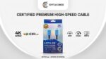 كابل Premium HDMI 2.0 4K UHD بطول 1.5 متر – High Speed HDMI Cable 18Gbps يدعم HDR وARC و3D