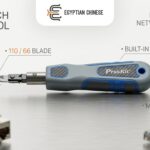 أداة تركيب شبكات Pro'sKit PD-3141EN Mini Punch Down Tool – أداة احترافية لتركيب Keystone وPatch Panel